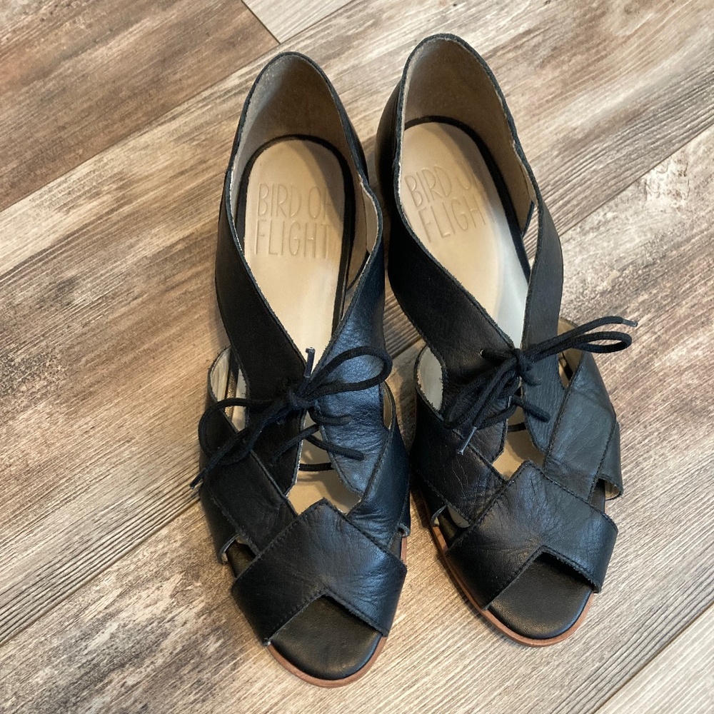 Bird of Flight Black sandals 9.5